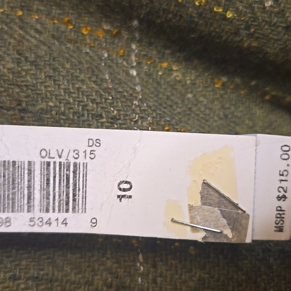 Laundry-Wool blend olive green sleeveless plaid straight dress Size 10. NWT. - Picture 5 of 11